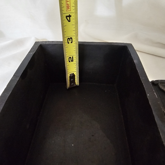 Handpainted Elephant Trinket Jewelry Keepsake Box Resin 6"x4" Eastern Decor - Picture 6 of 6